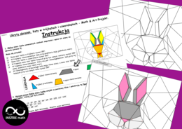Kąty w trójkątach i czworokątach - Math & Art Projekt. Ukryty obrazek.