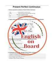 Czas Present Perfect i Present Perfect Continuous - 2 strony zadań po 4 zadania Z KLUCZEM i krótką ściągawką z zastosowaniem dla ucznia.