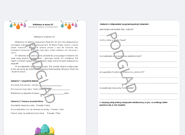 Wielkanoc w domu Oli - ćwiczenia w czytaniu ze zrozumieniem