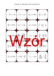 Domino - Mnożenie liczb wymiernych | matematyka