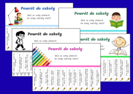 🎒 POWRÓT DO SZKOŁY - Zdania do urwania 🎒 - biblioteka - świetlica - 15 stron