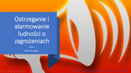 Ostrzeganie i alarmowanie ludności o zagrożeniach