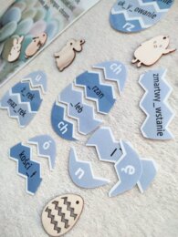 Wielkanoc - ortografia - jajko puzzle