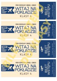 Bilet Wstępu do Klasy 4 (przygotowane do druku - format A4)