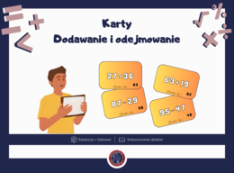Dodawanie i odejmowanie liczb dwucyfrowych | 50 kart