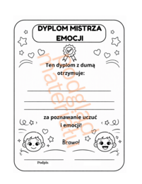 Emocje i uczucia dla dzieci – kolorowanka edukacyjna i karty pracy | 51 stron PDF