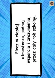 Gazetka "Przepis na nowy rok szkolny".