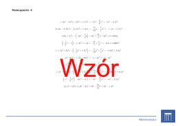 Dodawanie i odejmowanie wielomianów | matematyka, algebra | 26 kolumn