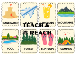 Summer flashcards - słówka wakacyjne do druku