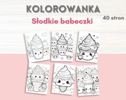 Kolorowanka słodkie babeczki