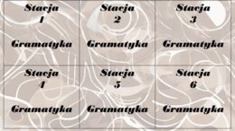 Stacje zadaniowe części mowy