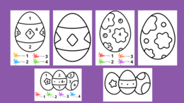 Pisanki - kolorowanka wielkanocna