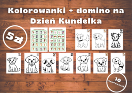 Dzień Kundelka domino + kolorowanki