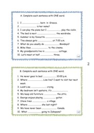 EGZAMIN ÓSMOKLASISTY / UZUPEŁNIANIE LUK W ZDANIACH