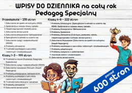 Wpisy do dziennika na cały rok - Pedagog Specjalny