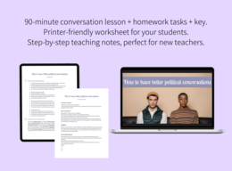 Konwersacje dla dorosłych: How to have better political conversations (poziom C1-C2)