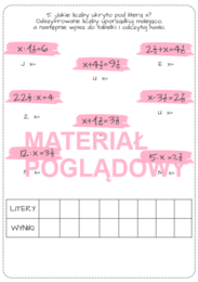 Karta pracy - ułamki zwykłe kl. 4, 5, 6