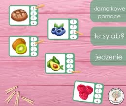 Klamerkowe pomoce - ile sylab? - jedzenie