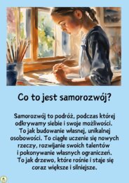 ,,Najlepszą inwestycją jest inwestycja w siebie" - gazetka o SAMOROZWOJU UCZNIÓW