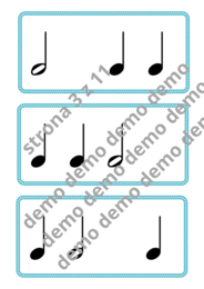 Muzyka. Karty do nauki wartości rytmicznych i ćwiczeń praktycznych. Metrum 4/4.