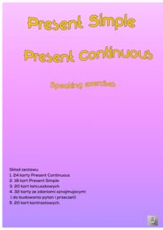 Present Simple Present Continuous karty speaking mówienie