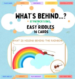 Zgadywanki/ zagadki obrazkowe. Picture riddles: "What is hiding behind the rainbow?" Rozgrzewka językowa/ Warm up. Dobre dl SPE