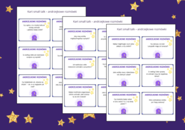 🔮ANDRZEJKI - Karty small talk w andrzejkowym klimacie – 54 pytania do rozmów, integracji i zabawy - TUS - biblioteka - zajęcia z wychowawcą - język polski