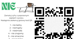 Pisownia "nie" z częściami mowy - kod QR