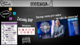 Klasa 7 i 8. Chemia. Prezentacja – pierwsza lekcja chemii z quizem chemicznym