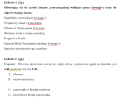 Trening przed egzaminem - ,,Opowieść wigilijna''