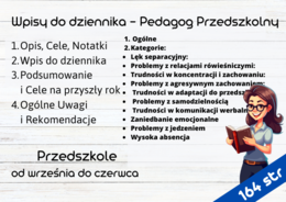 Wpisy do dziennika - Pedagog Przedszkolny -inspiracje, przykłady