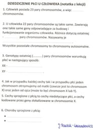 Dziedziczenie płci u człowieka - KP