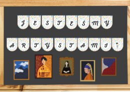 Jesteśmy artystami - girlanda do kącika prac plastycznych