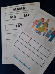 Rodzina- wyrazy i sylaby do druku