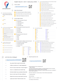 English Class A2 – Unit 4 – karta pracy