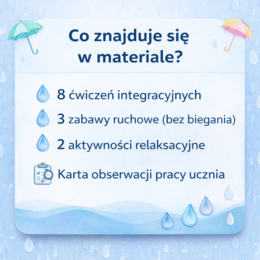 Deszczowy dzień – zajęcia integracyjne w klasie