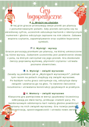 Świąteczne gry logopedyczne - głoska sz