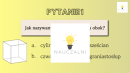 Quiz prezentacja bryły na początek