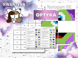 Kolorowanka XXL: Fizyka. Klasa 8. Optyka. Pomysł na ciekawą lekcję! Karta pracy. MOC powtórki.