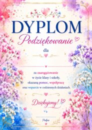 Dyplomy Podziękowania dla rodziców