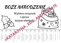 Boże Narodzenie – karteczki z miłymi słowami
