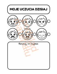 Emocje i uczucia dla dzieci – kolorowanka edukacyjna i karty pracy | 51 stron PDF