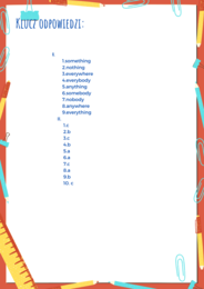 Zaimki nieokreślone -body, -one, -thing, -where - tabela