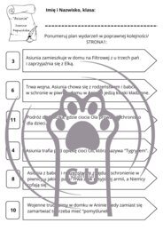 Karty Pracy z odpowiedziami do lektury „Asiunia” Joanny Papuzińskiej