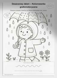 Kolorowanki tematyczne: „Deszczowy dzień”