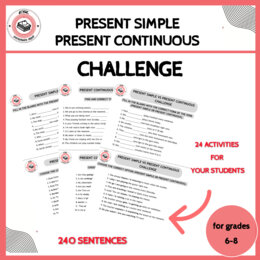 Present Simple Present Continuous Challenge