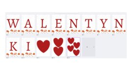 WALENTYNKI - GIRLANDA NA GAZETKĘ 0
