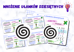 Mnożenie ułamków dziesiętnych – plakat + wklejki