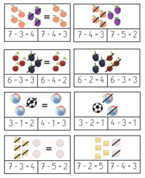Dodawanie i odejmowanie w zakresie 10 na konkretach