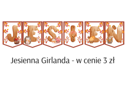 Napis - Girlanda - Jesień